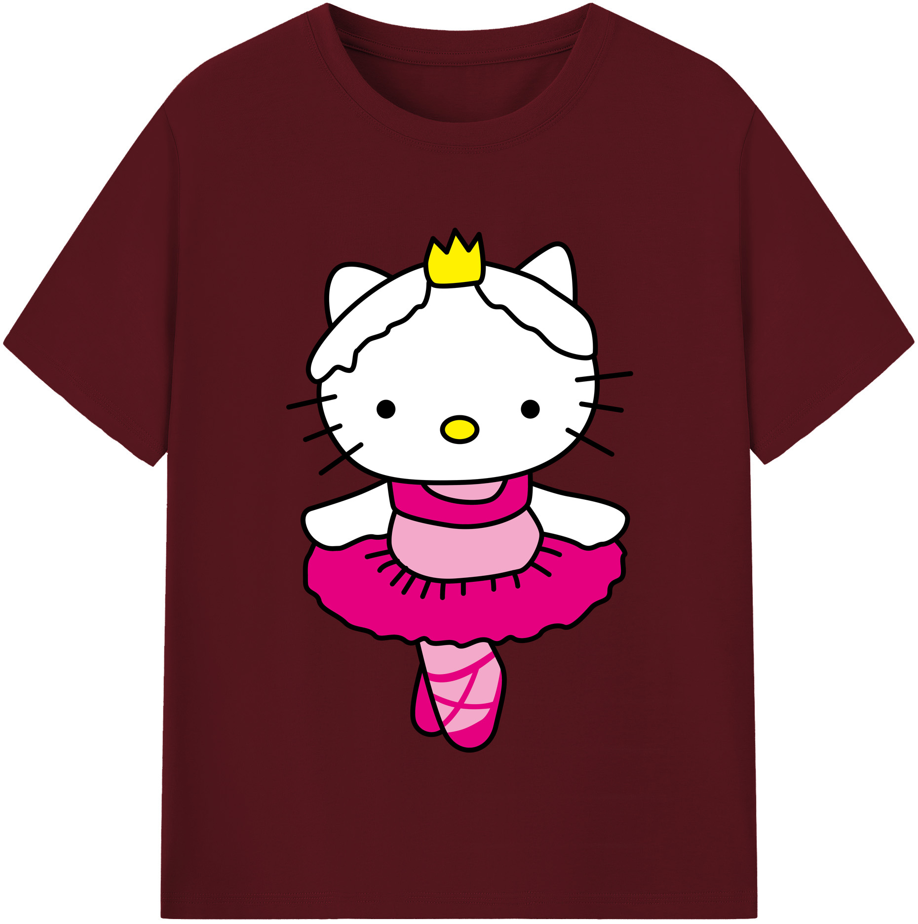 （画像用） Hello Kitty ハローキティ 綿100％半袖Tシャツ（フロントプリント）